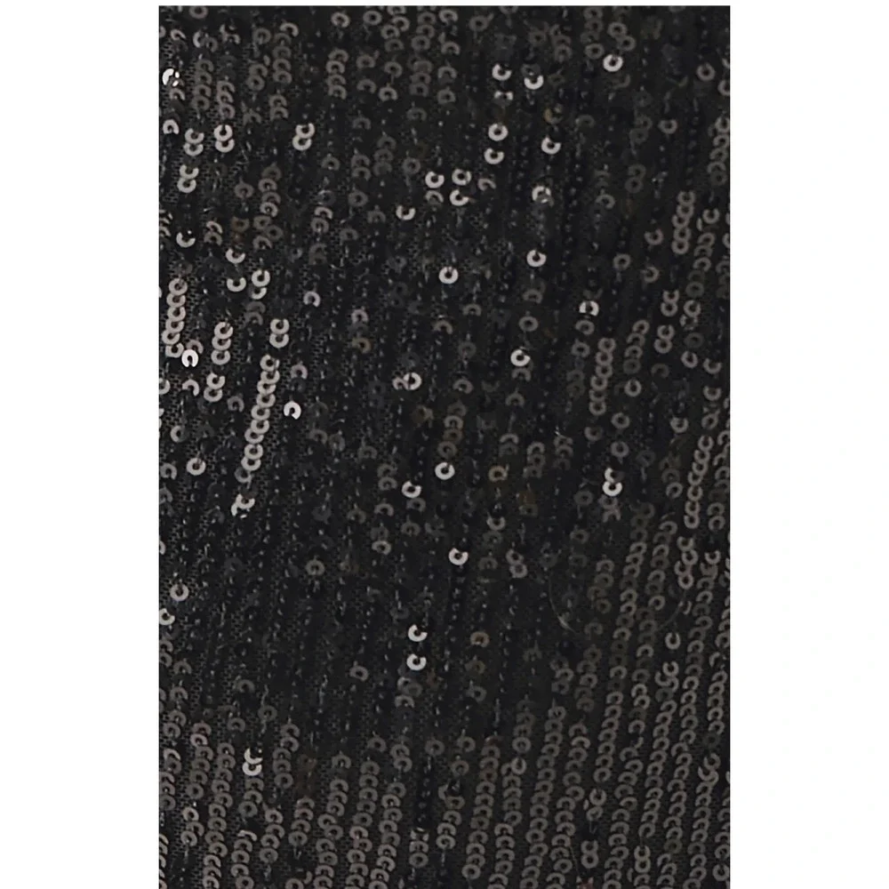 Free People Black Sparks Fly Sequin‎ Bodysuit Sequin V-Neck Thong Sm Straps x123